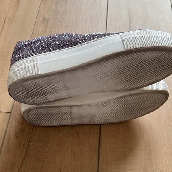 Betsey Johnson Sidny Lace-Up Rhinestone Platform Sneakers size 8M Purple - Picture 4 of 7